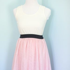 NWT:  Ivory Pink Tutu Tulle Skater Dress